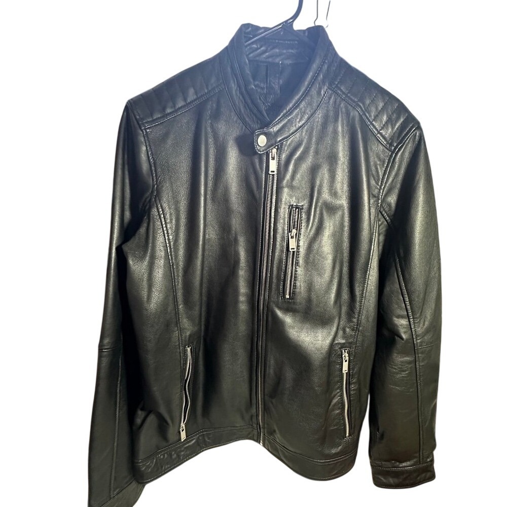COMBIPEL - Leather men's jacket NEW WOT - size 56 Italian XLg